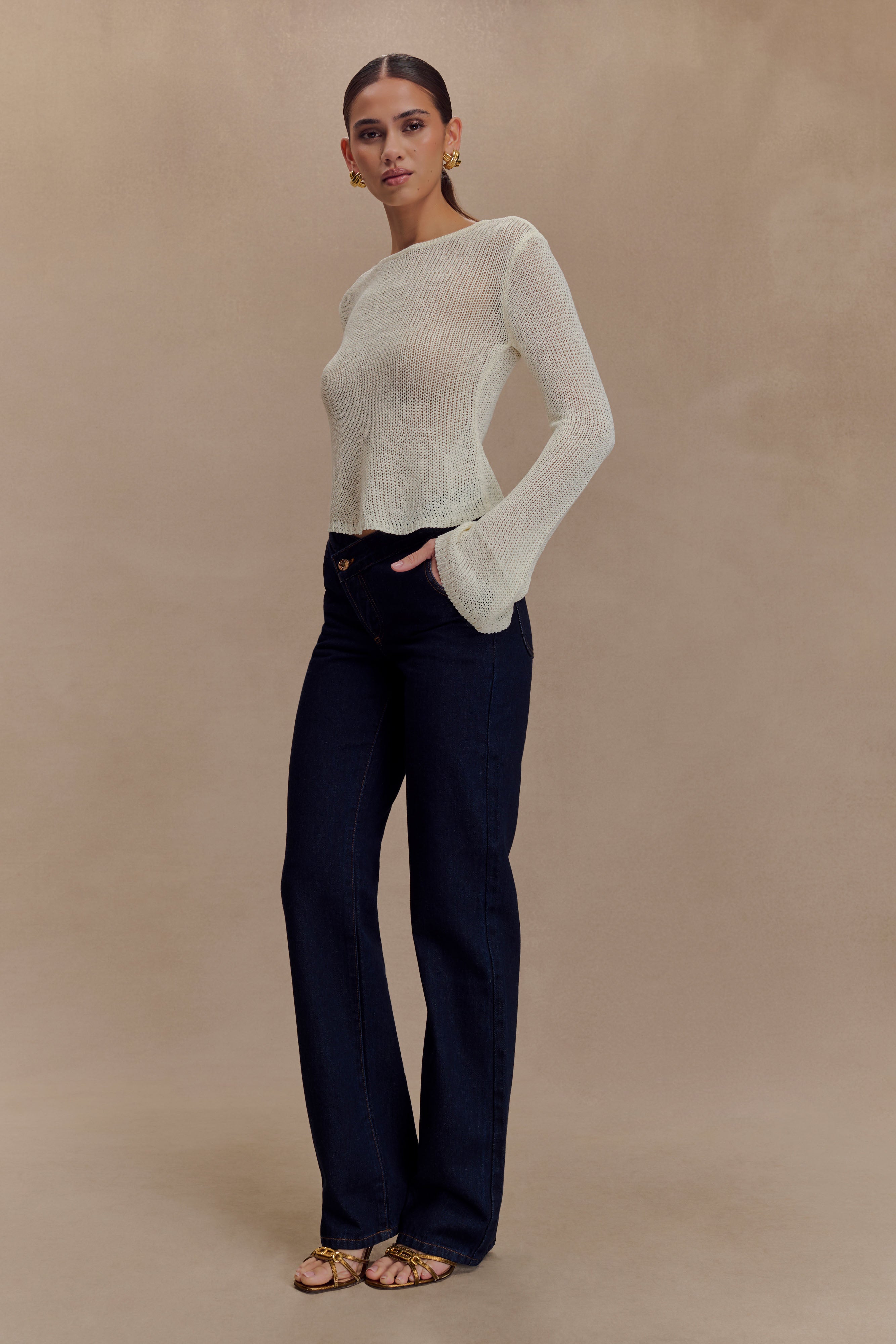 Remington V Front Straight Leg Jeans - Indigo Blue