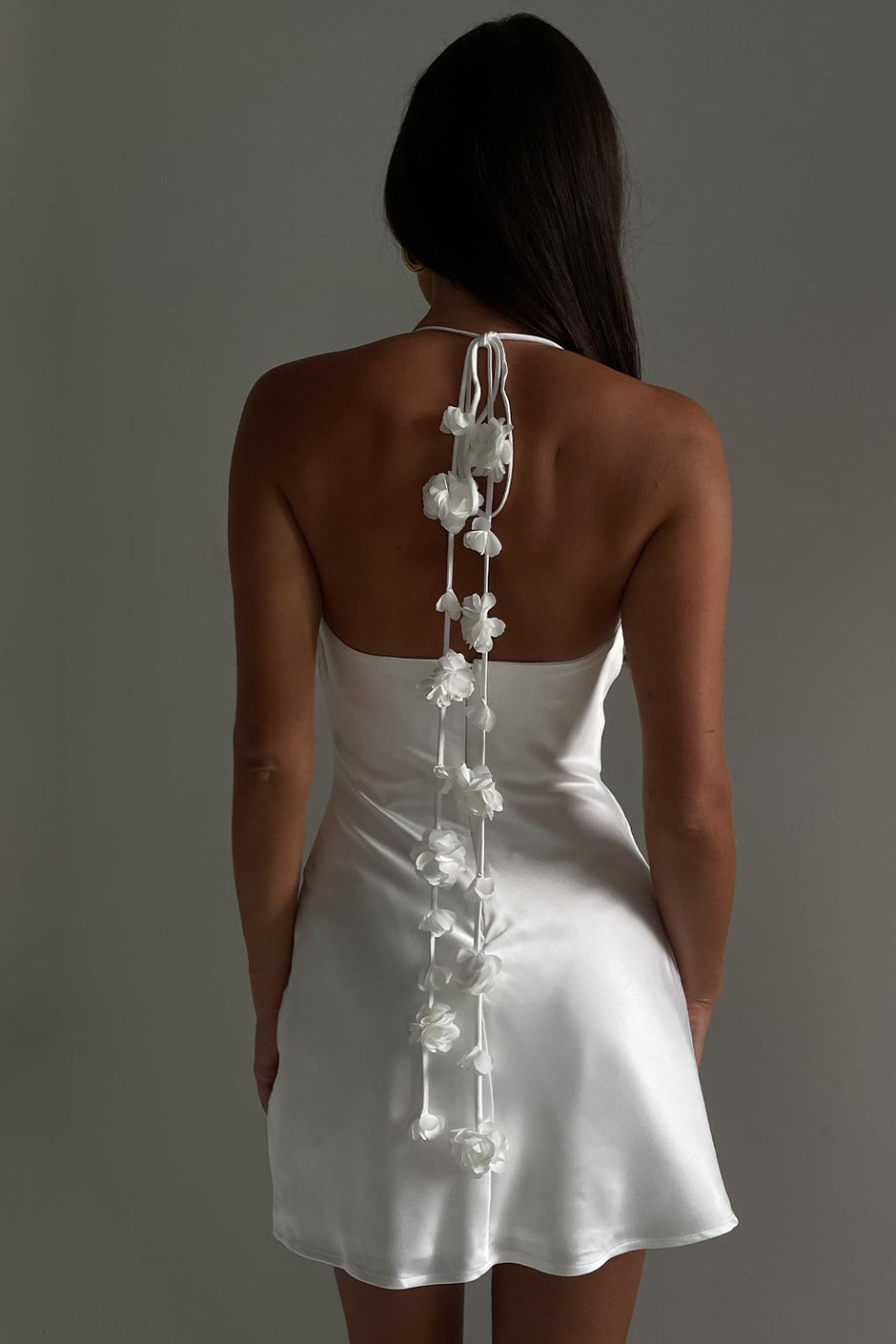 gwyneth off shoulder bow mini dress white Gwyneth Off Shoulder Bow Mini Dress - White